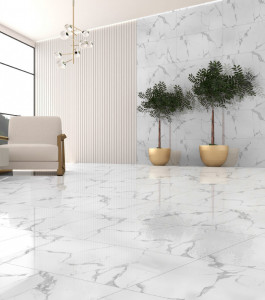 Gresie Luxury Bianco Carrara 60x120 cm, lucioasa - Img 3