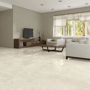 Gresie rectificata Tau Ceramica Lari Ivory lucioasa 60x120 cm - Img 2