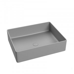 Lavoar baie dreptunghiular pe blat Color, 45x32x11 cm, gri