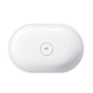 Lavoar compozit Foglia Evo cu montare pe blat, 60x40 cm, alb mat - Img 2