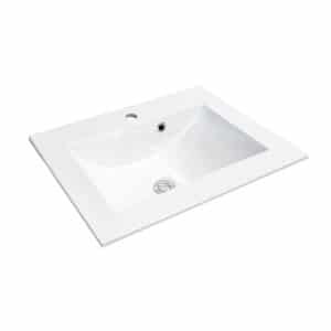 Lavoar din compozit Oristo Silver 60 cm, alb - Img 3