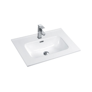Lavoar incastrat Fluminia Siena-60, dreptunghiular, 61 cm, alb