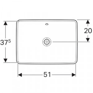 LAVOAR ÎNCORPORAT GEBERIT VARIFORM, DREPTUNGHIULAR B-55CM,T-40CM, PREAPLIN VIZIBIL, GLAZURAT ALB - Img 2