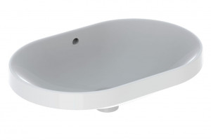 LAVOAR ÎNCORPORAT GEBERIT VARIFORM, ELIPTIC B-60CM,T-40CM, PREAPLIN VIZIBIL, GLAZURAT ALB