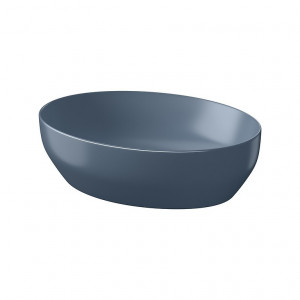 Lavoar pe blat Cersanit LARGA oval 50x38 cm, albastru mat
