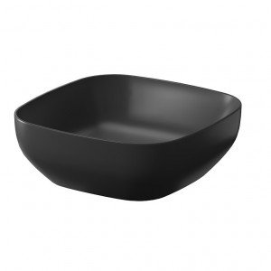 Lavoar pe blat Cersanit Larga, patrat, 38x38x13.5 cm, antracit mat