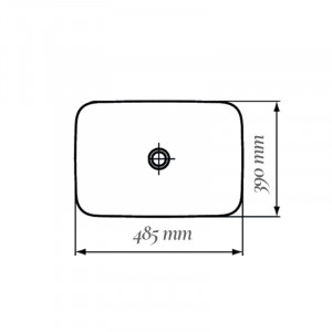 Lavoar pe blat Fluminia Arno, 48x39x14.5 cm - Img 4