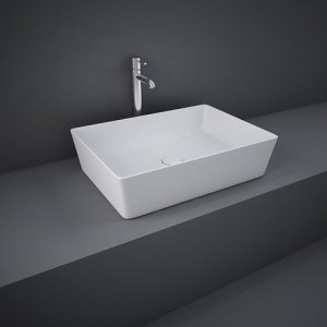 Lavoar pe blat Rak Ceramics Feeling rectangular, 50x36 cm, alb mat