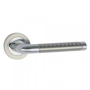 Manere cu rozeta usa interior Classen Bergamo 301-101 pentru cheie BB, crom lucios/satinat - Img 2