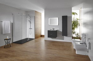 Mobilier Agata 59.7x45.3 gri, 2 sertare + lavoar Klea - Img 2