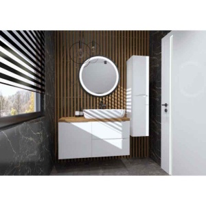 Mobilier pentru lavoar Spectrum Carolina 60, alb lucios - Img 2