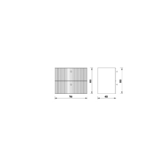 Mobilier suspendat Defra Fuego cu lavoar Plan 80 cm, negru mat - Img 3