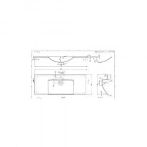 Mobilier suspendat Oristo Horyzont cu lavoar Amelia, 120cm , alb semi-mat - Img 4