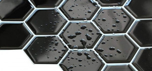 Mozaic ceramic hexagonal 32.5 x 31.5 cm, negru - Img 2