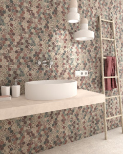 Mozaic sticla Terre mix beige, 31.7x30.7 cm - Img 3