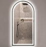 Oglinda cu LED Fluminia Gaudi Black, 50x80 cm, dezaburire, iluminare ambientala, rama neagra - Img 2
