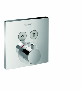Ornament baterie dus incastrata termostatica Hansgrohe Select, crom - Img 3
