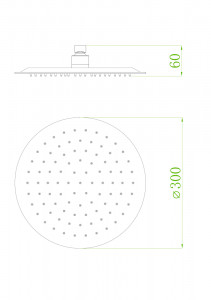 Palarie de dus slim rotunda FDESIGN Inula, 300 mm, crom - Img 2