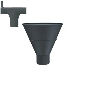 Palnie colectoare jgheab pentru sistem pluvial Metigla, metalic, D 88, gri antracit (RAL 7016)