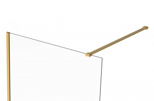 Paravan dus Walk-In Belform Fortuna Gold, 120xH200 cm, sticla 6 mm, profil auriu - Img 3