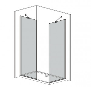 Paravan dus Walk-In Sanotechnik Young 75-77x195 cm, crom - Img 5