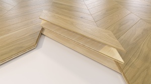 Parchet stratificat Barlinek Classico Line Chevron Stejar Salt 130, 14 mm - Img 3