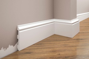 Plinta decorativa Elegance compactpolimer-lpc07 80.4mm/2,44 m alb