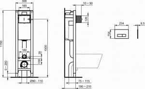 Rezervor wc incastrat Ideal Standard Prosys Eco M 30 cm - Img 2