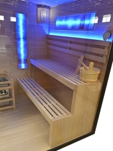 Sauna finlandeza Sanotechnik Luxor 2 persoana, 120 x 120 x 190cm  - Img 3