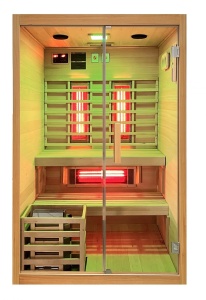Sauna mixta finlandeza si uscata de interior Sanotechnik Twincombi, 2 persoane, 120x130x200cm - Img 2