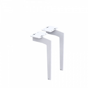 Set de 2 picioare pentru mobilier Oristo Siena, alb mat