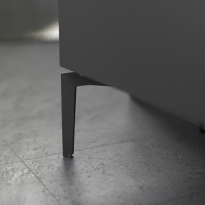 Set de 2 picioare pentru mobilier Oristo Siena, negru mat - Img 2