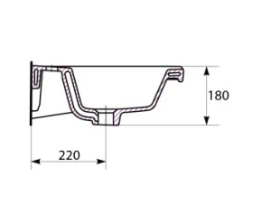 Set dulap suspendat cu lavoar Cersanit Tirso Fiord mat, 100 cm - Img 6