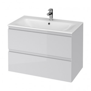 Set mobilier suspendat Cersanit Moduo B276 cu lavoar ceramic 80 cm, gri