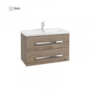 Set mobilier suspendat Defra Granada cu lavoar Olex 80 cm, nuc