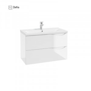 Set mobilier suspendat Defra Murcia cu lavoar Olex 80 cm, alb