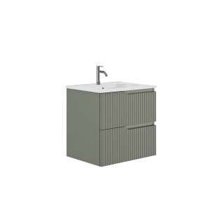 Set mobilier suspendat Gala Canaletto cu lavoar Luc 60 cm, green