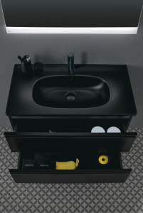 Set mobilier suspendat Ideal Standard Tesi cu lavoar Tesi 60 cm, negru - Img 5