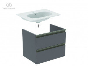 Set mobilier suspendat Ideal Standard Tesi cu lavoar Tesi 60 cm, taupe - Img 2