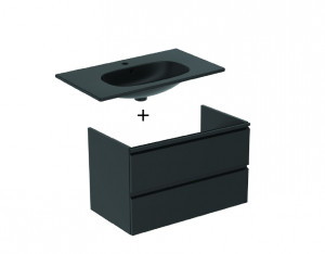 Set mobilier suspendat Ideal Standard Tesi cu lavoar Tesi 80 cm, negru