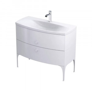 Set mobilier suspendat Oristo Louis cu lavoar Louis 102 cm, alb