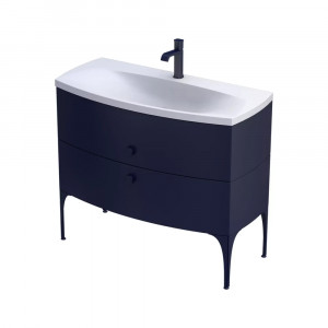 Set mobilier suspendat Oristo Louis cu lavoar Louis 102 cm, bleumarin
