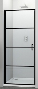 Usa batanta Sanotechnik Elite black grid, cu serigrafie ceramica, 80 cm - Img 2