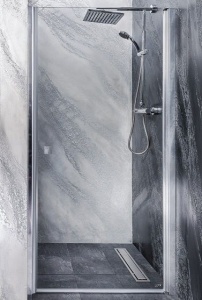 Usa de dus batanta Sanotechnik Brava 95-97x195 cm, crom - Img 2