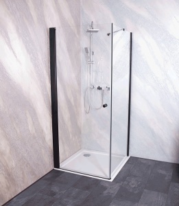 Usa de nisa batanta Sanotechnick Sanoflex Brava black BD90 cm, profil negru - Img 7