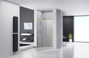 Usa dus glisanta Belform Fortuna, 140 cm, sticla 6 mm, profil auriu - Img 3