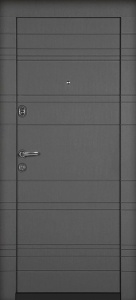 Usa metalica apartament BC 700 grey bicolora (spate alb), 86x202 cm