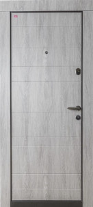 Usa metalica apartament BC102, stanga, stejar grigio, 86x202 cm