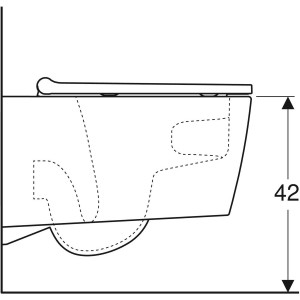 VAS WC ONE SUSPENDAT, RIMLESS, 54X37, CU CAPAC SLIM SOFT CLOSE, ORNAMENT CROM, FIXARE COMPLET ACUNSA - Img 4