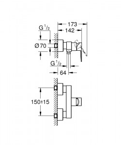 Baterie dus Grohe Lineare 2018 - Img 2